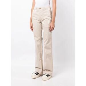 R13 Jane Chino Paint Splatter Pants Beige Flare Streetwear Size 31